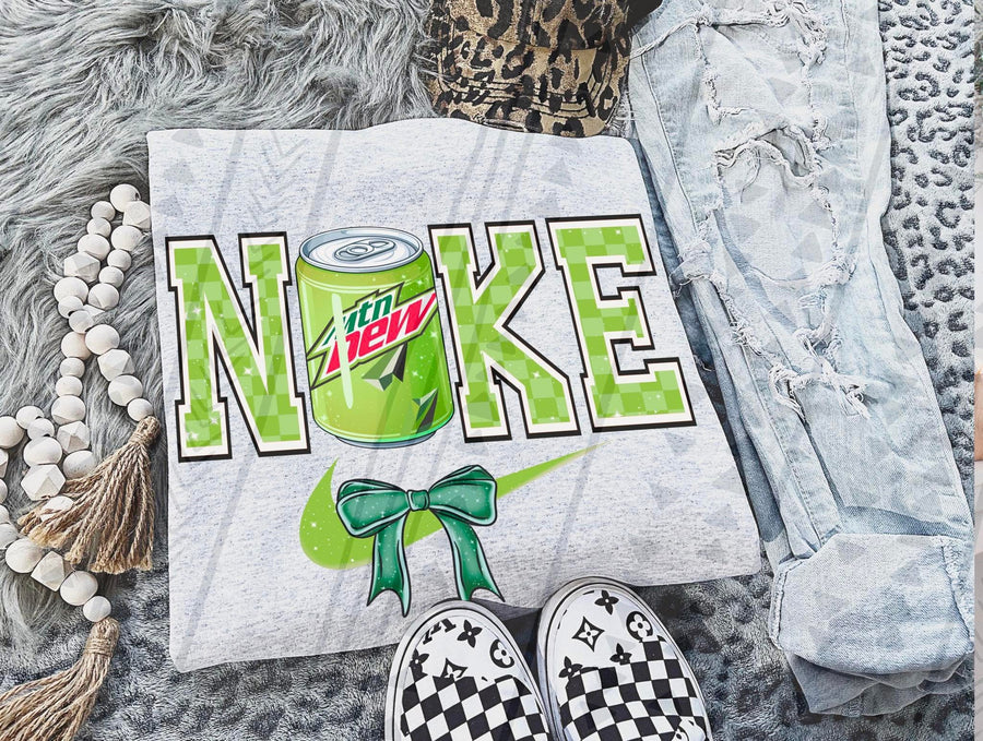 Mountain Dew Inspired Swoosh Shirt, Retro Soda Graphic Tee, Vintage Soft Drink Inspired Tee, Comfort Colors Trendy Graphic Shirt, Y2K Streetwear Soda Tee - Pretty Petty Co