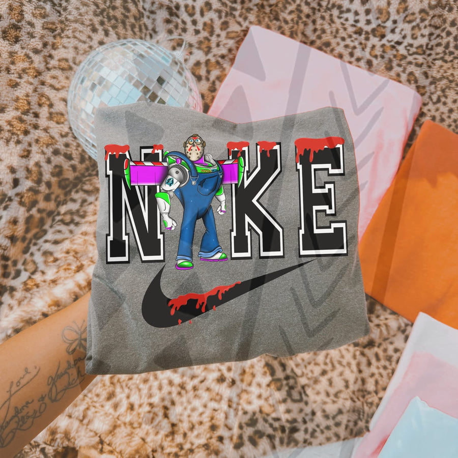 Toy Horror Inspired Swoosh Tee | Fan Graphic Shirt | Trendy Graphic T-Shirt - Pretty Petty Co