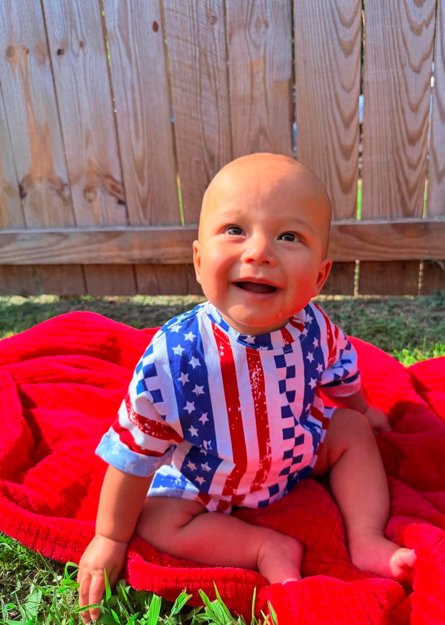 Red, White & Revved Up Romper (FINAL SALE)