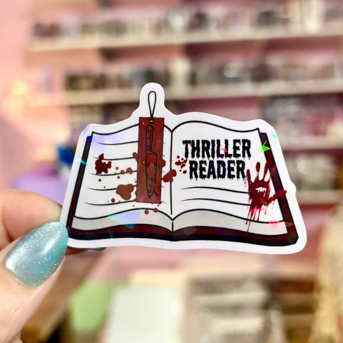 Thriller Reader Open Book Sticker - Pretty Petty Co