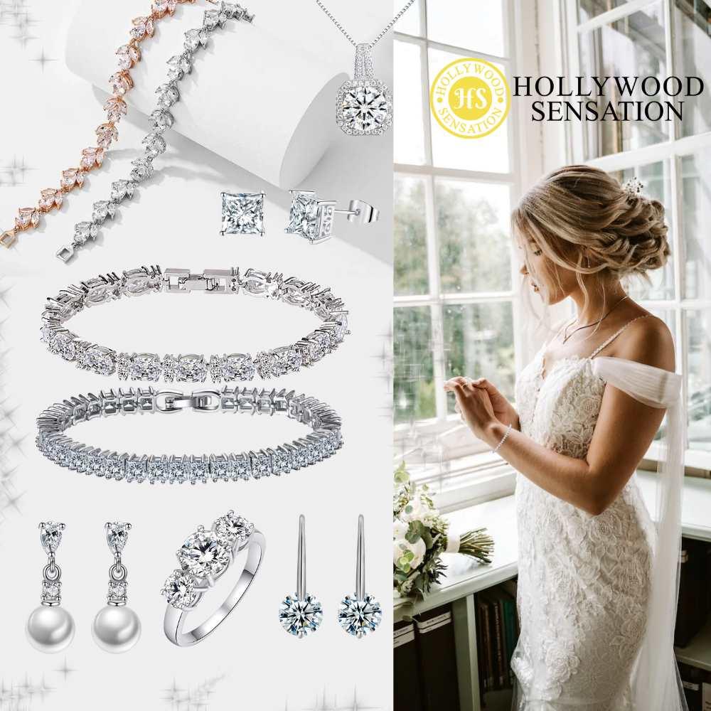 Faux Pearl Necklace and Earring Set-Pearl Necklace Set-Bridal Jewelry Sets