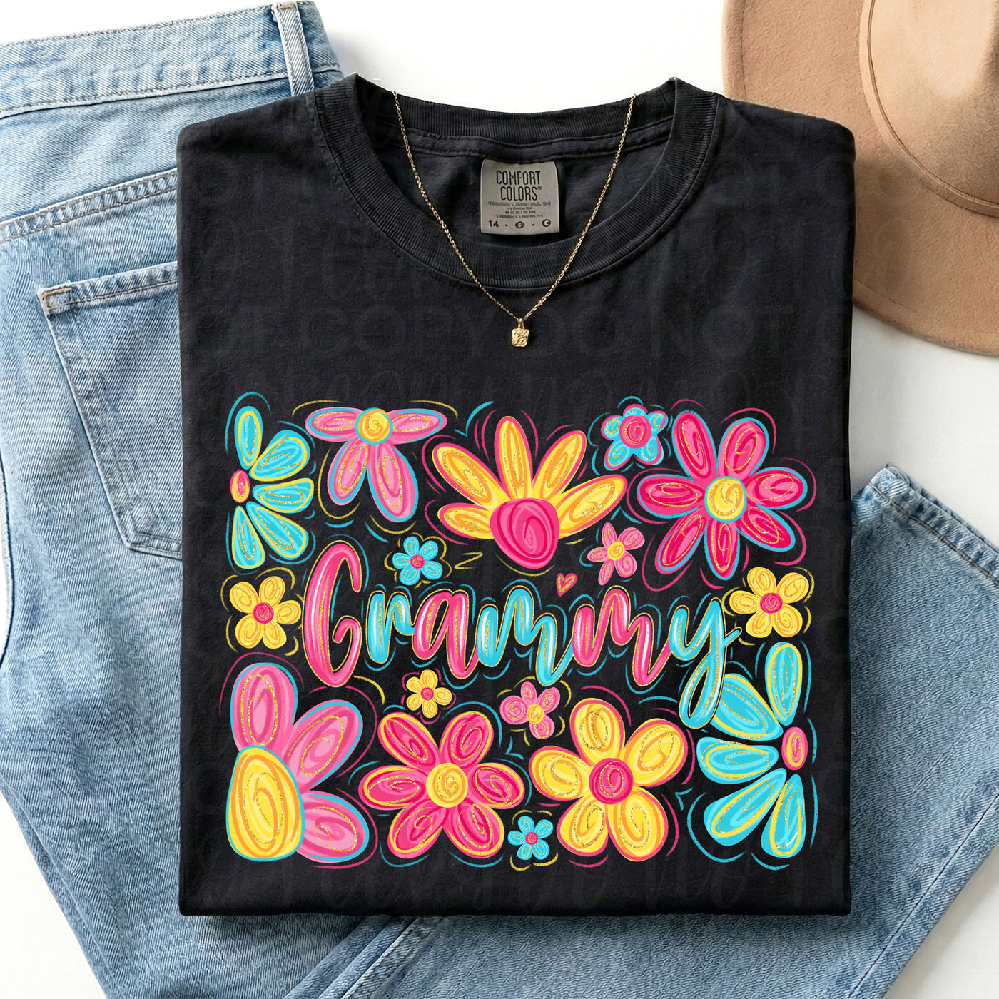 Grammy Graphic Tee | Cute Grandma Shirt | Floral Coquette Grandmother T-Shirt | Gift for Grammy
