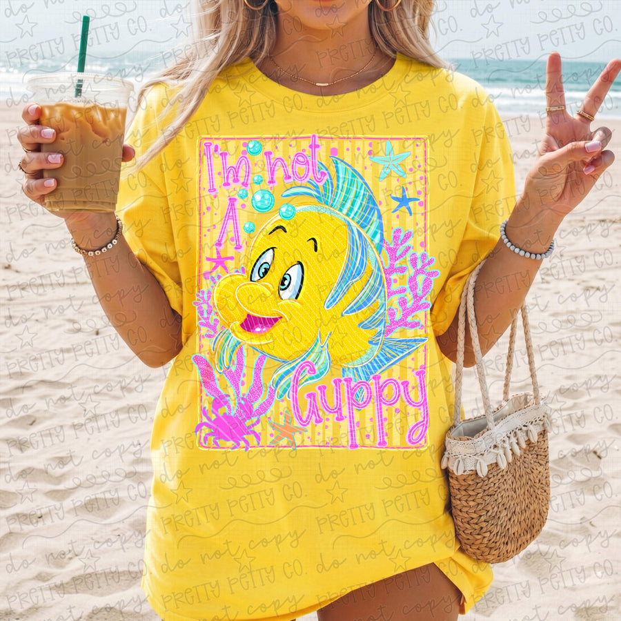 Flounder Comfort Colors Shirt, Cute Fish Summer Graphic Tee, Vintage Beach Vacation T-Shirt, Coastal Ocean Lover Shirt for Women - Pretty Petty Co