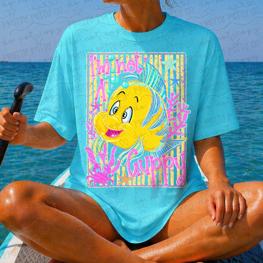 Flounder Comfort Colors Shirt, Cute Fish Summer Graphic Tee, Vintage Beach Vacation T-Shirt, Coastal Ocean Lover Shirt for Women