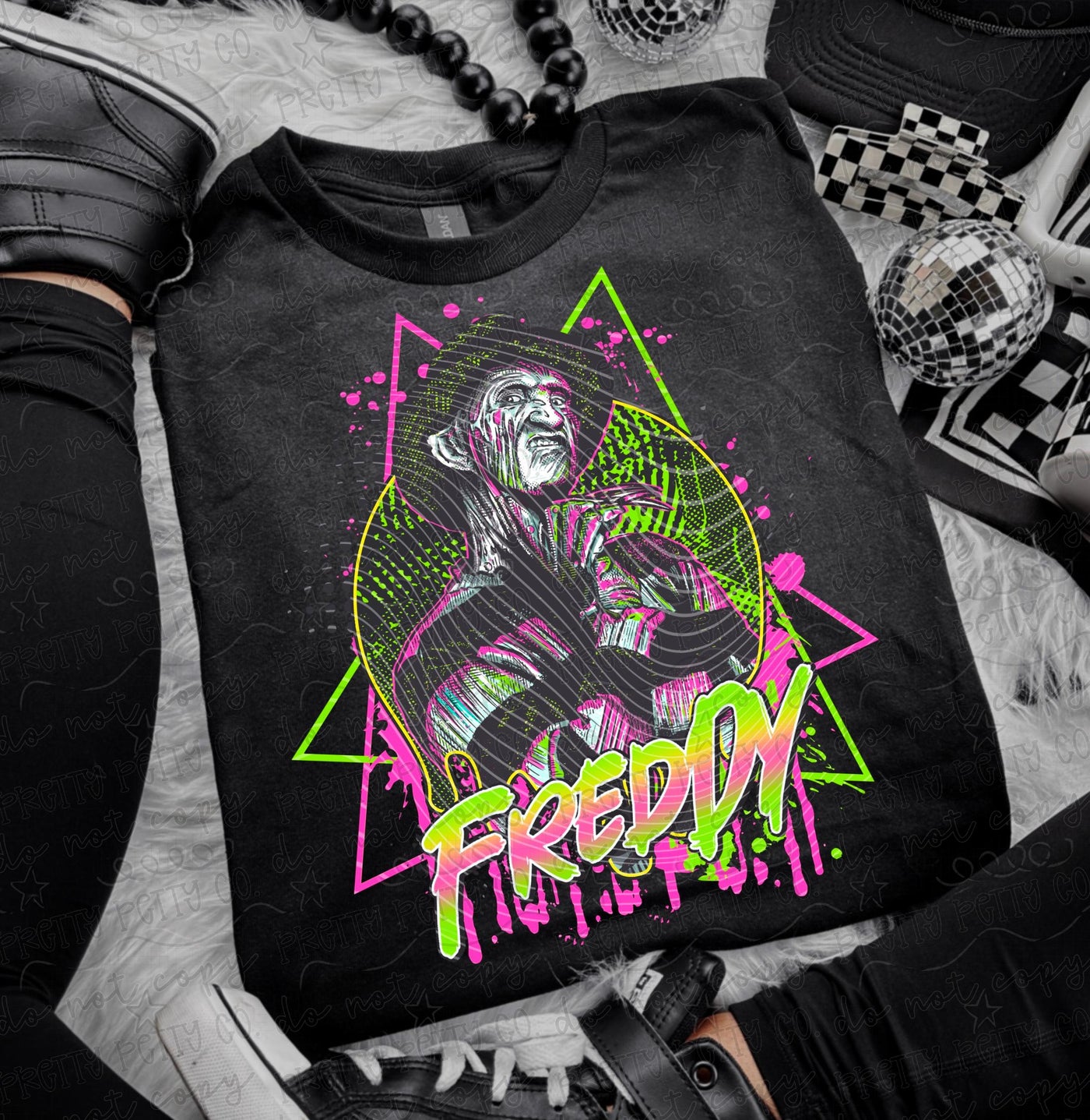Freddy Horror Graphic Tee | Nightmare Slasher Halloween Shirt | Retro Spooky Season Tee
