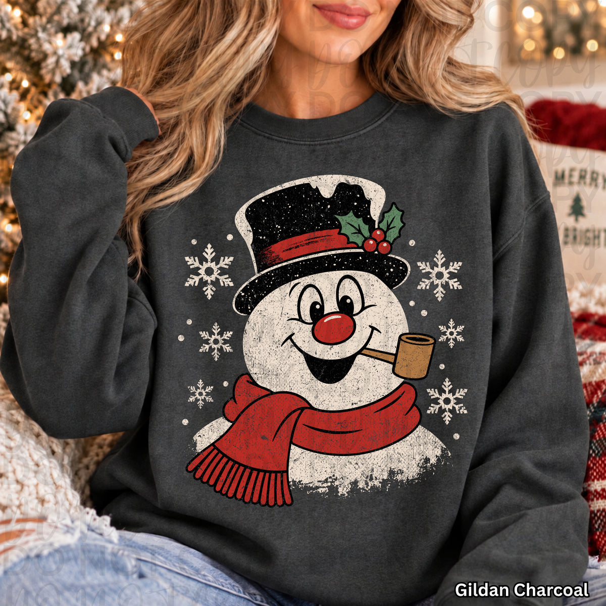 Vintage Snowman Christmas Graphic Tee – Retro Snowman Holiday T-Shirt ⛄🎄