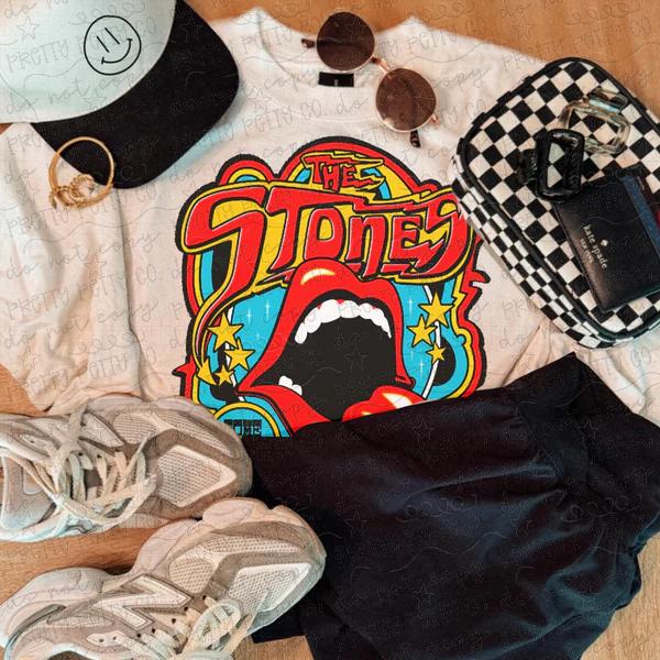 The Stones Inspired Graphic Tee | Vintage Rock Band Style Shirt | Retro Concert Aesthetic Tee | Trendy Boutique Graphic Tee