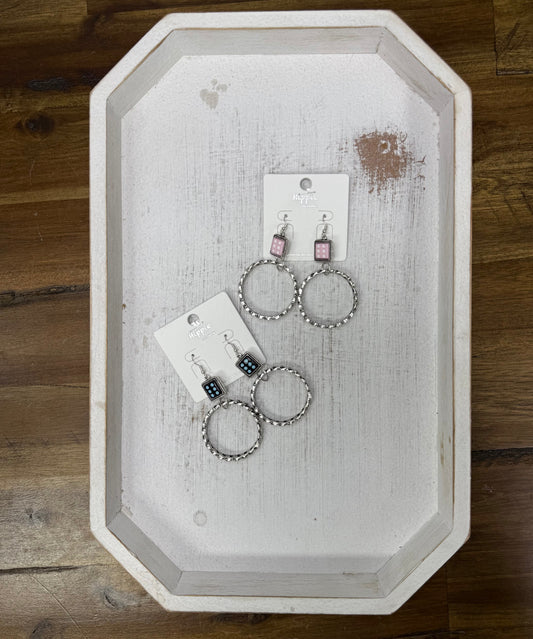 Dice Hoop Earrings (FINAL SALE)