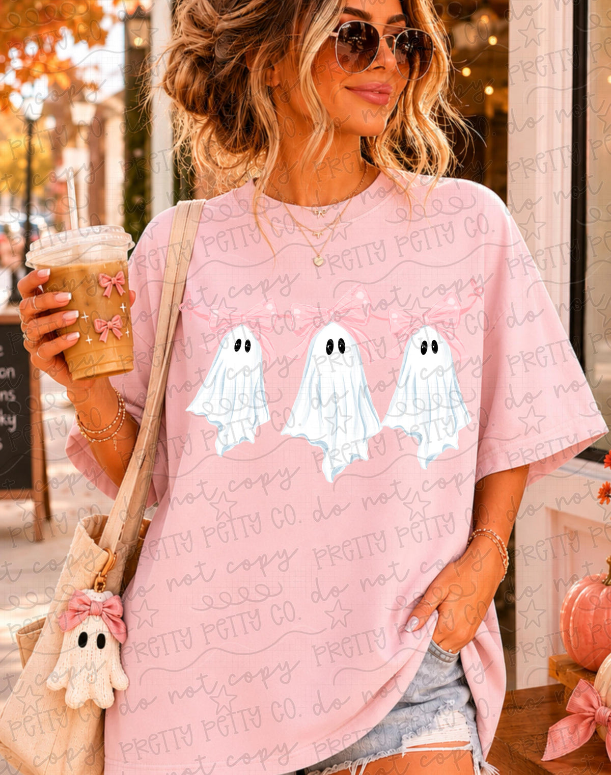 Cute Ghost Spooky Season Halloween Graphic Tee