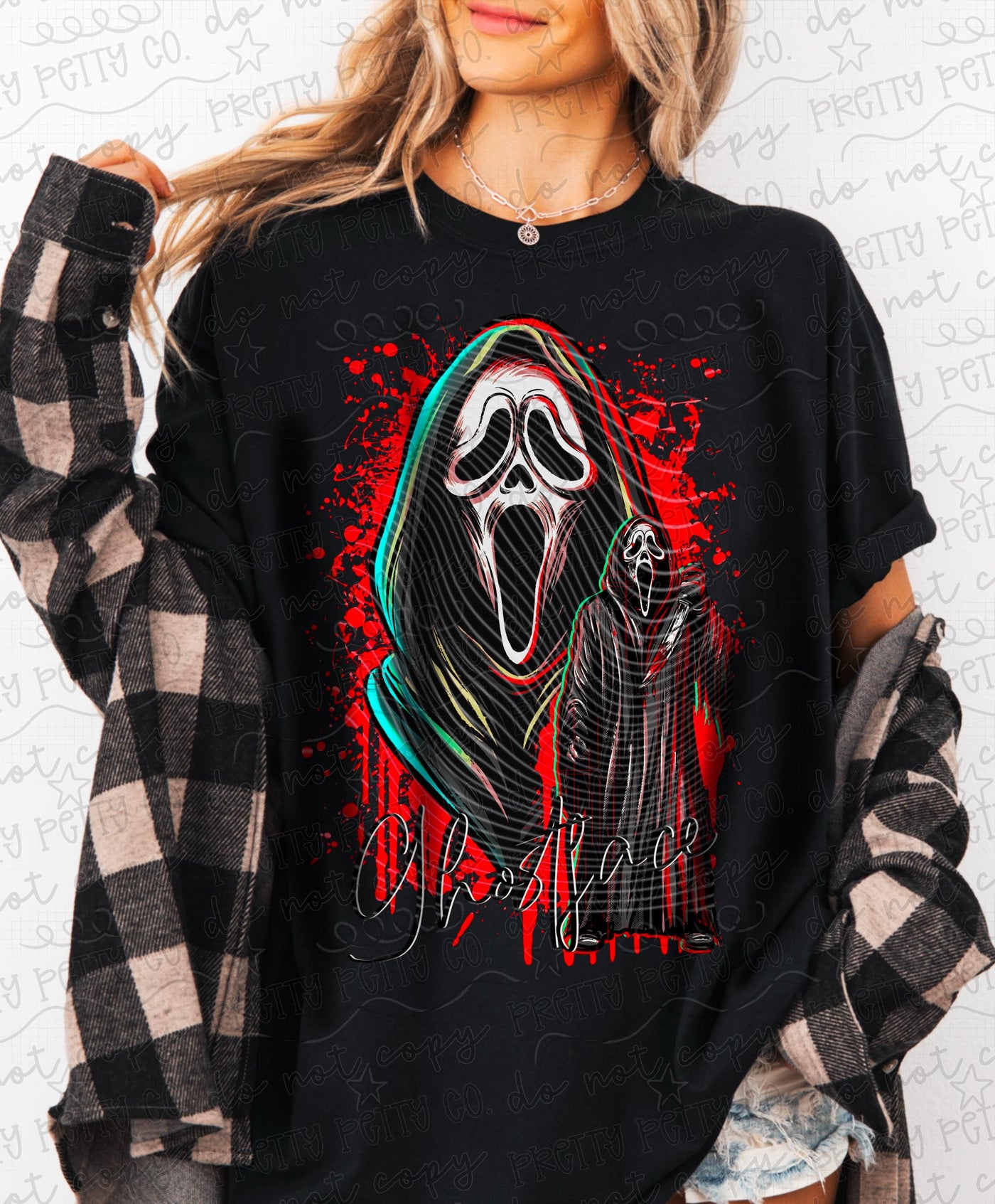 GF Horror Graphic Tee | Ghost Mask Halloween Shirt | Slasher Spooky Season Tee
