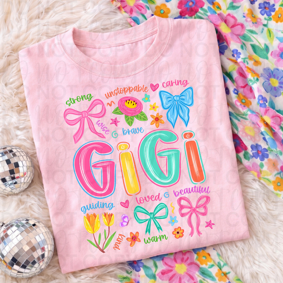 Colorful Gigi Graphic Tee, Bright Rainbow Grandma Shirt, Trendy Gigi Design, Comfort Colors, Women’s Relaxed Fit - Pretty Petty Co