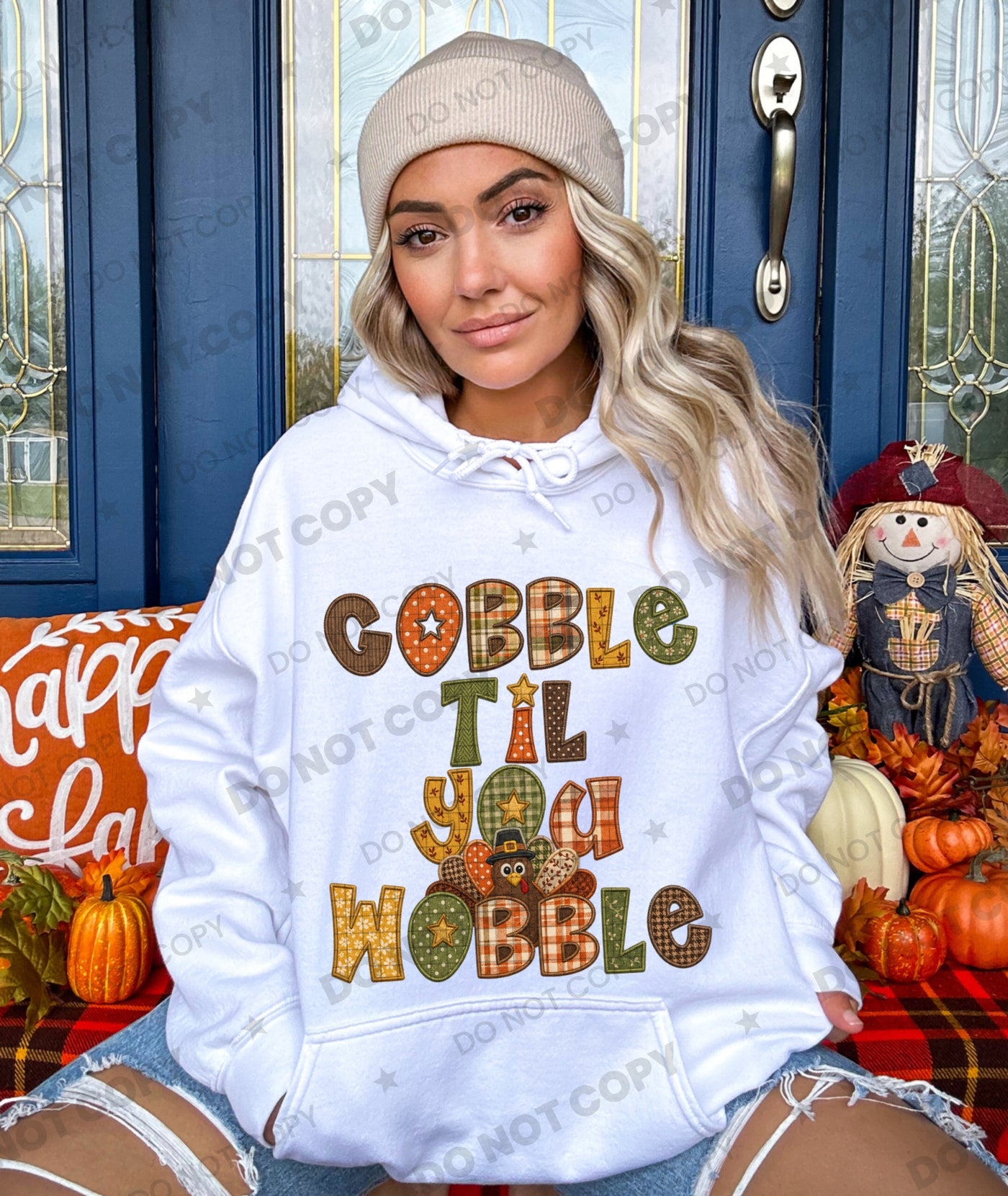 Gobble Til You Wobble Thanksgiving Graphic Tee – Funny Turkey Day Shirt