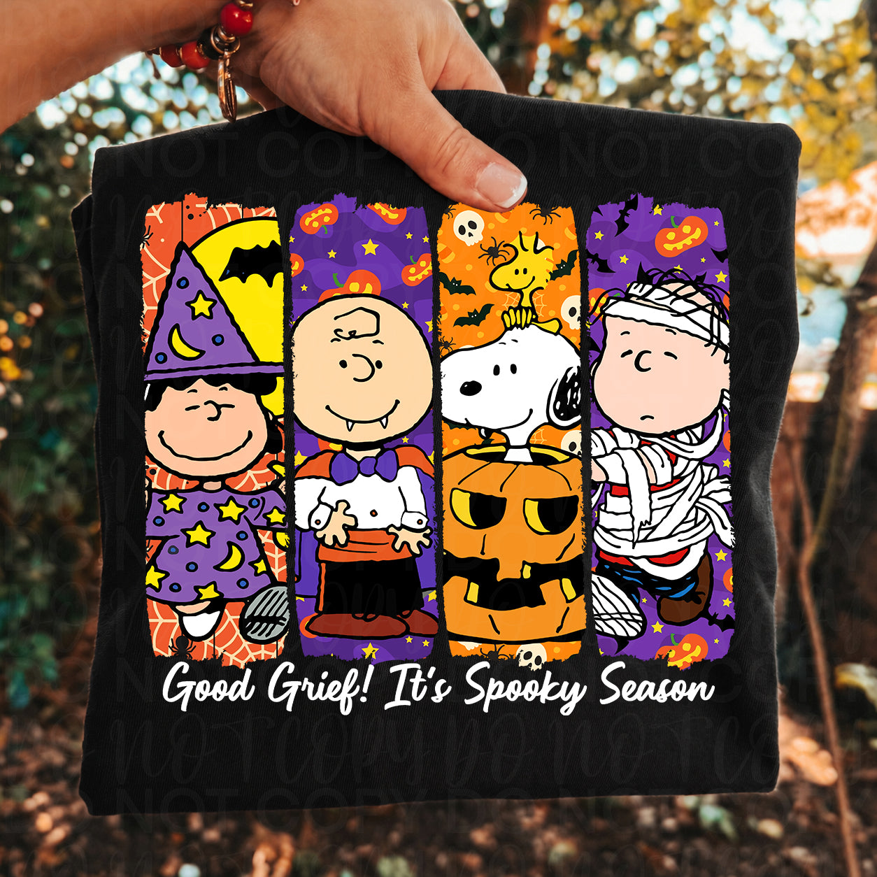 Good Grief It's Spooky Season Shirt | Halloween Cartoon Graphic Tee | Cute Fall Ghost Pumpkin T-Shirt | Spooky Season Tee