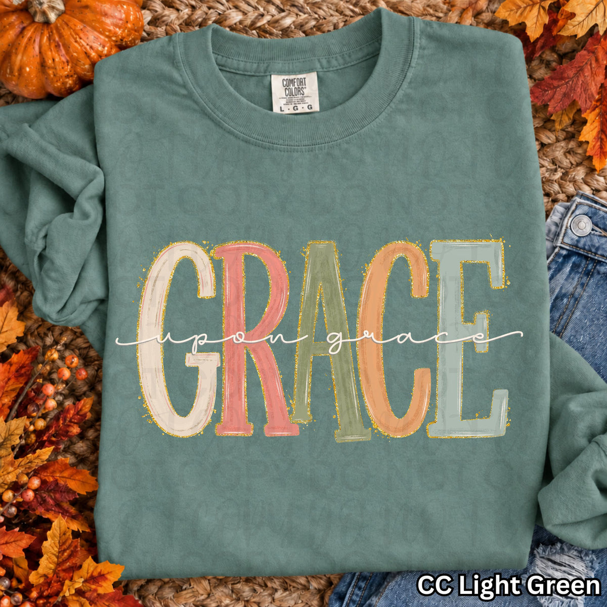 Grace Upon Grace Christian Comfort Colors Shirt
