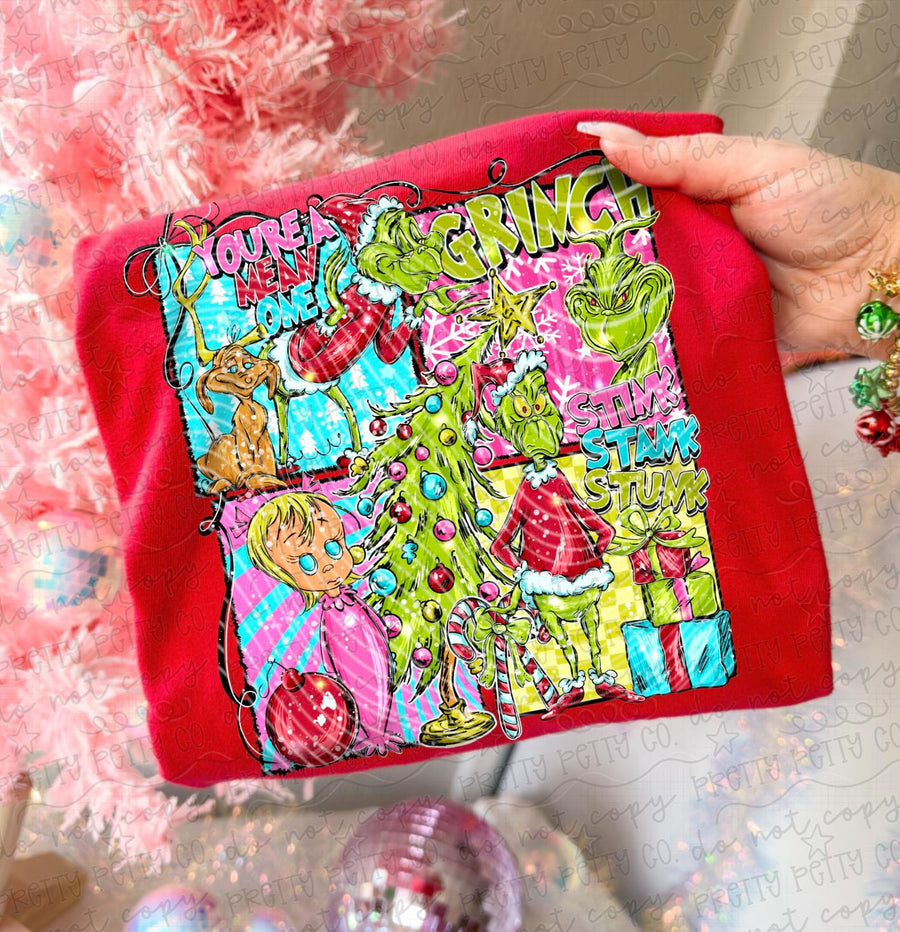 Christmas Grouch Retro Holiday Graphic Tee