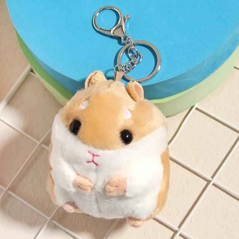 Fluffy Hamster Keychain Charm – Perfect for Bags & Gifts