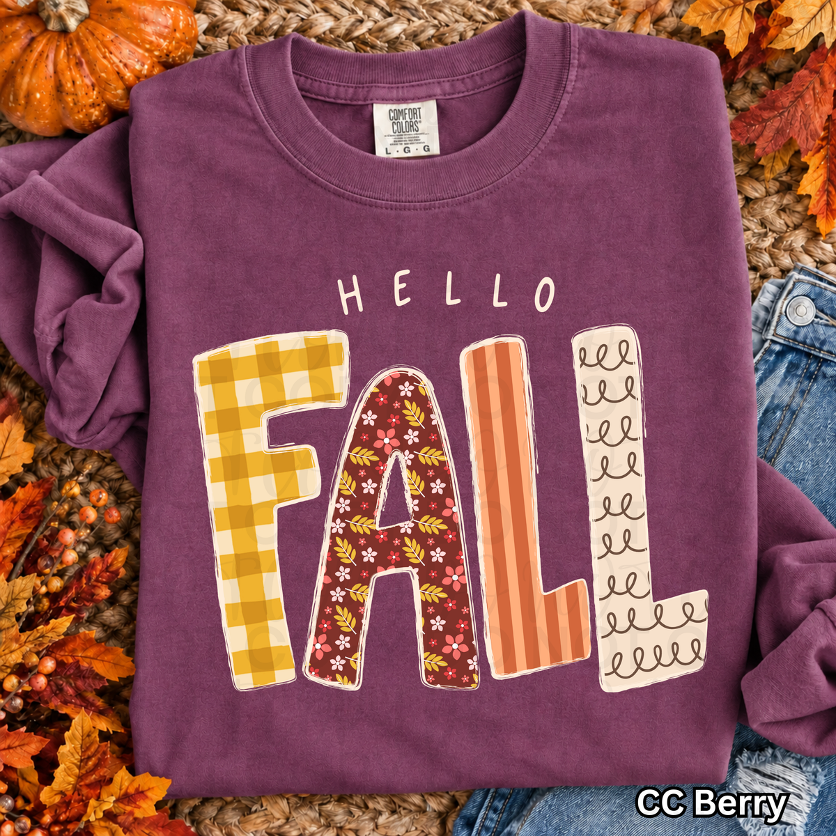 Hello Fall Graphic Tee | Cute Comfort Colors Autumn Shirt