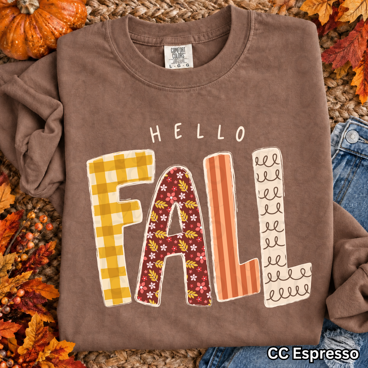 Hello Fall Graphic Tee | Cute Comfort Colors Autumn Shirt