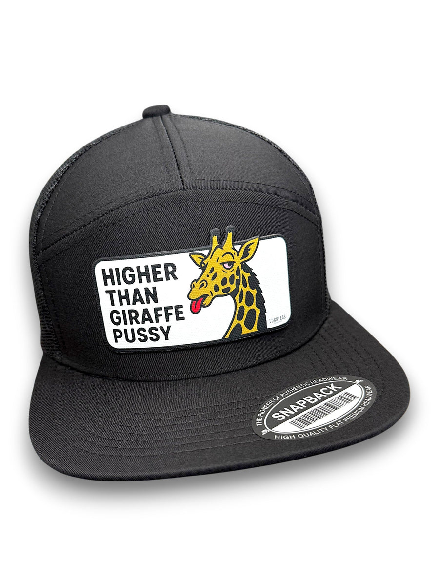 Higher Than Giraffe Pussy 7 Panel Canvas Patch Snapback