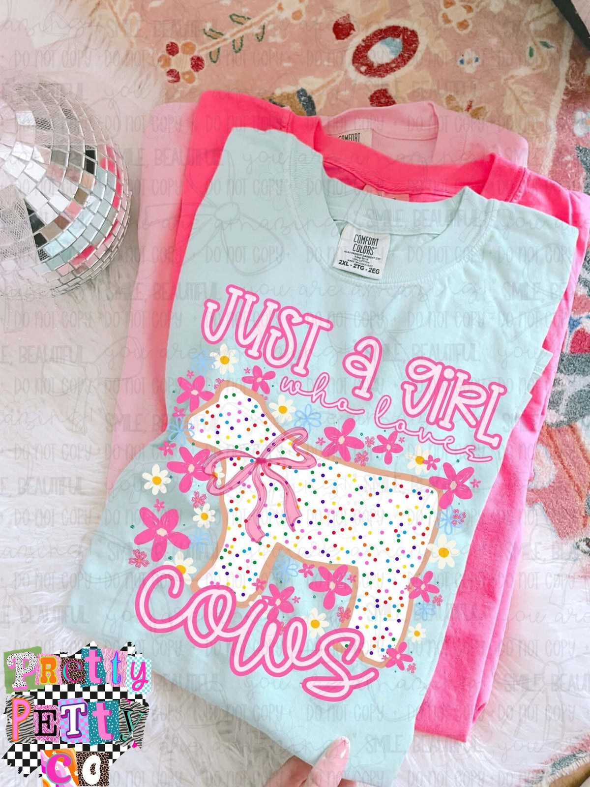 Just a Girl Who Loves Cows Shirt – Cute Cow Lover Graphic Tee for Women - Pretty Petty Co
