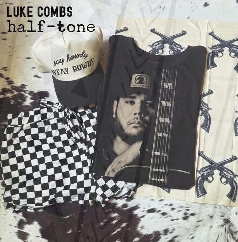 Halftone Country Star Tee – Music Icon Graphic Shirt - Pretty Petty Co