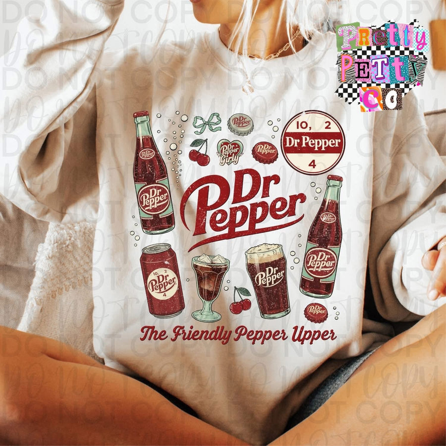 Retro Soda Graphic Tee – Cute Dr Pepper Inspired Shirt - Pretty Petty Co