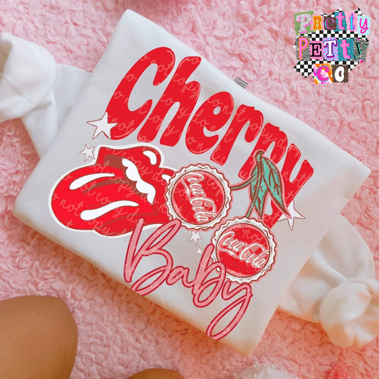 Cherry Baby Coca Cola Graphic Tee – Retro Soda Shirt, Vintage Pop Culture T-Shirt