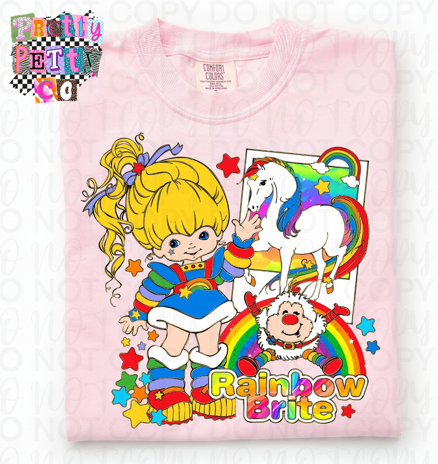 Rainbow Brite Graphic Tee – Retro 80s Cartoon Shirt, Nostalgic Kids & Adult Te - Pretty Petty Co
