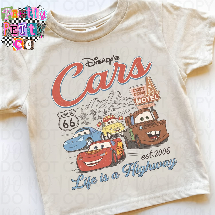 Kids Cartoon Graphic Tee – Cars Movie Inspired Shirt - Pretty Petty Co