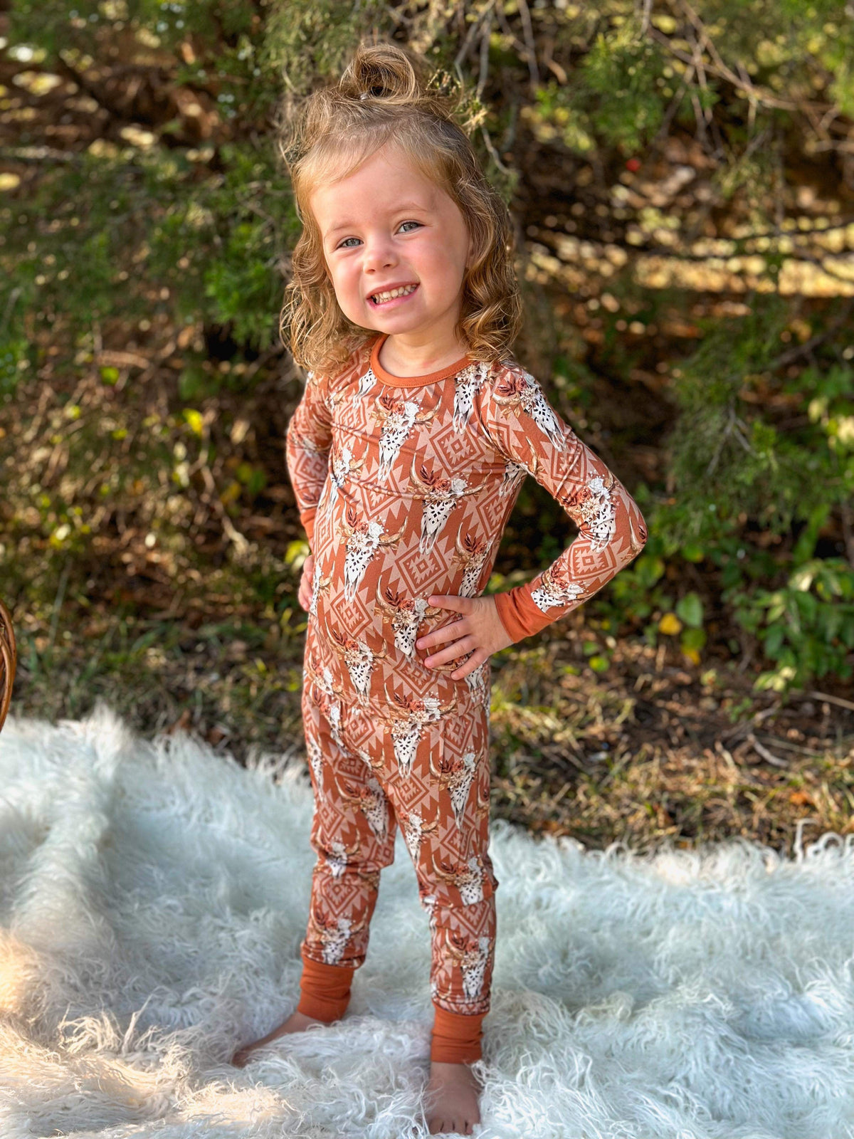 Something in the Orange Bamboo Set 6 YR  (FINAL SALE) - Pretty Petty Co