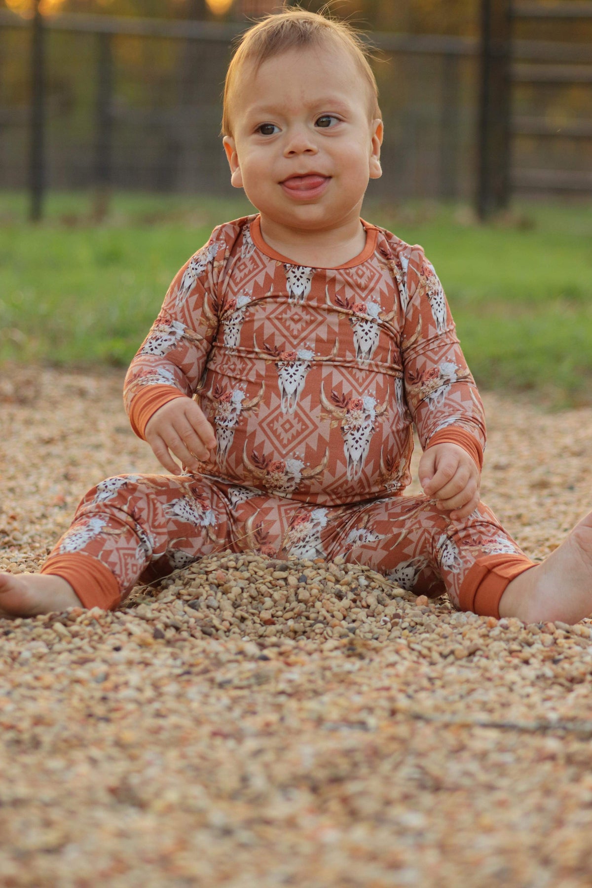 Something in the Orange Bamboo Set 6 YR  (FINAL SALE) - Pretty Petty Co