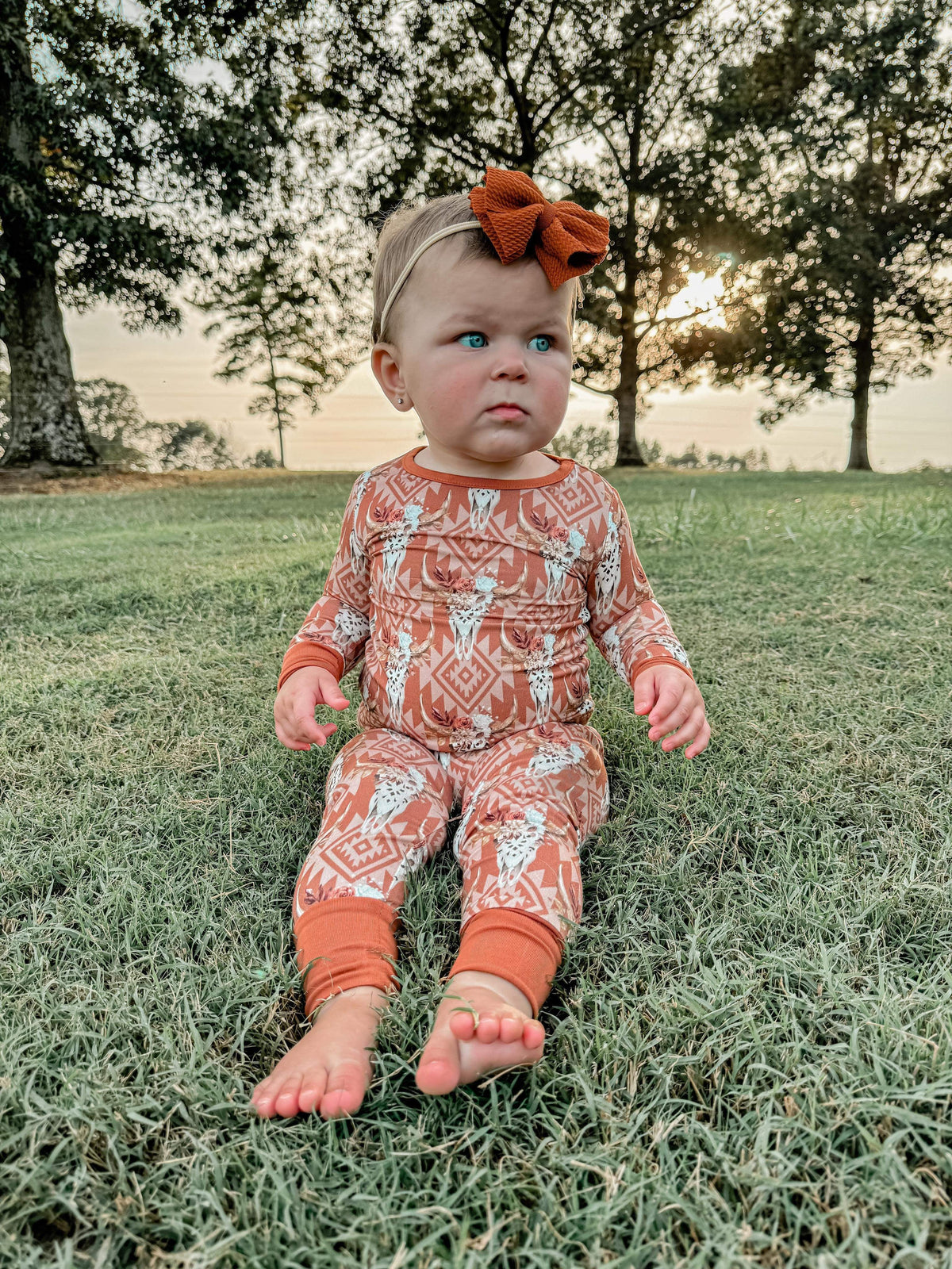 Something in the Orange Bamboo Set 6 YR  (FINAL SALE) - Pretty Petty Co