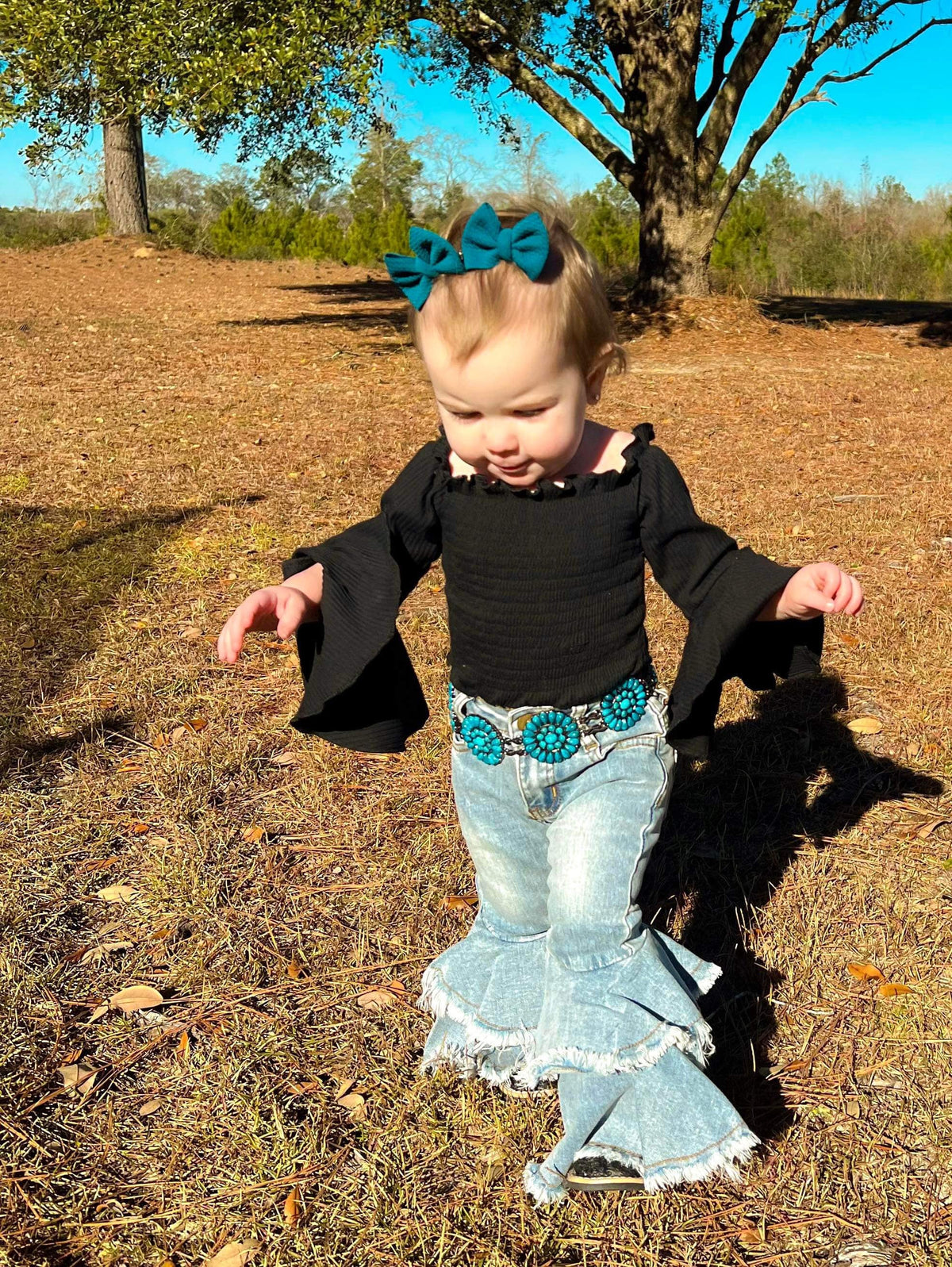 Rodeo Queen denim bells (5 options) - Pretty Petty Co