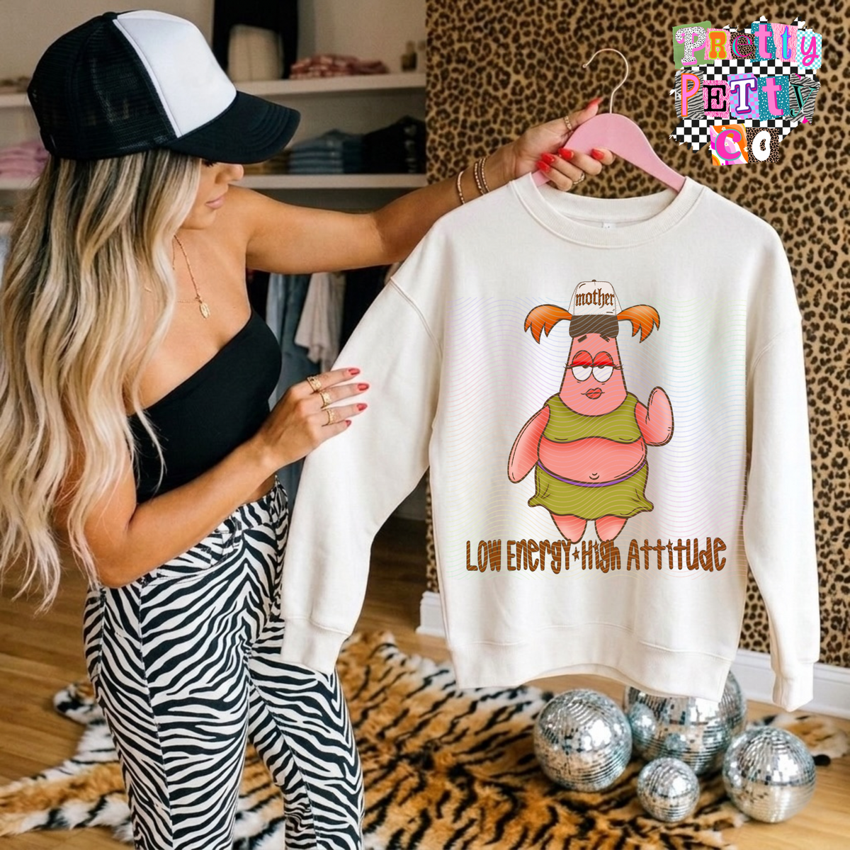 Low Energy High Attitude Mom Shirt – Funny Patrick Star Inspired Tee - Pretty Petty Co