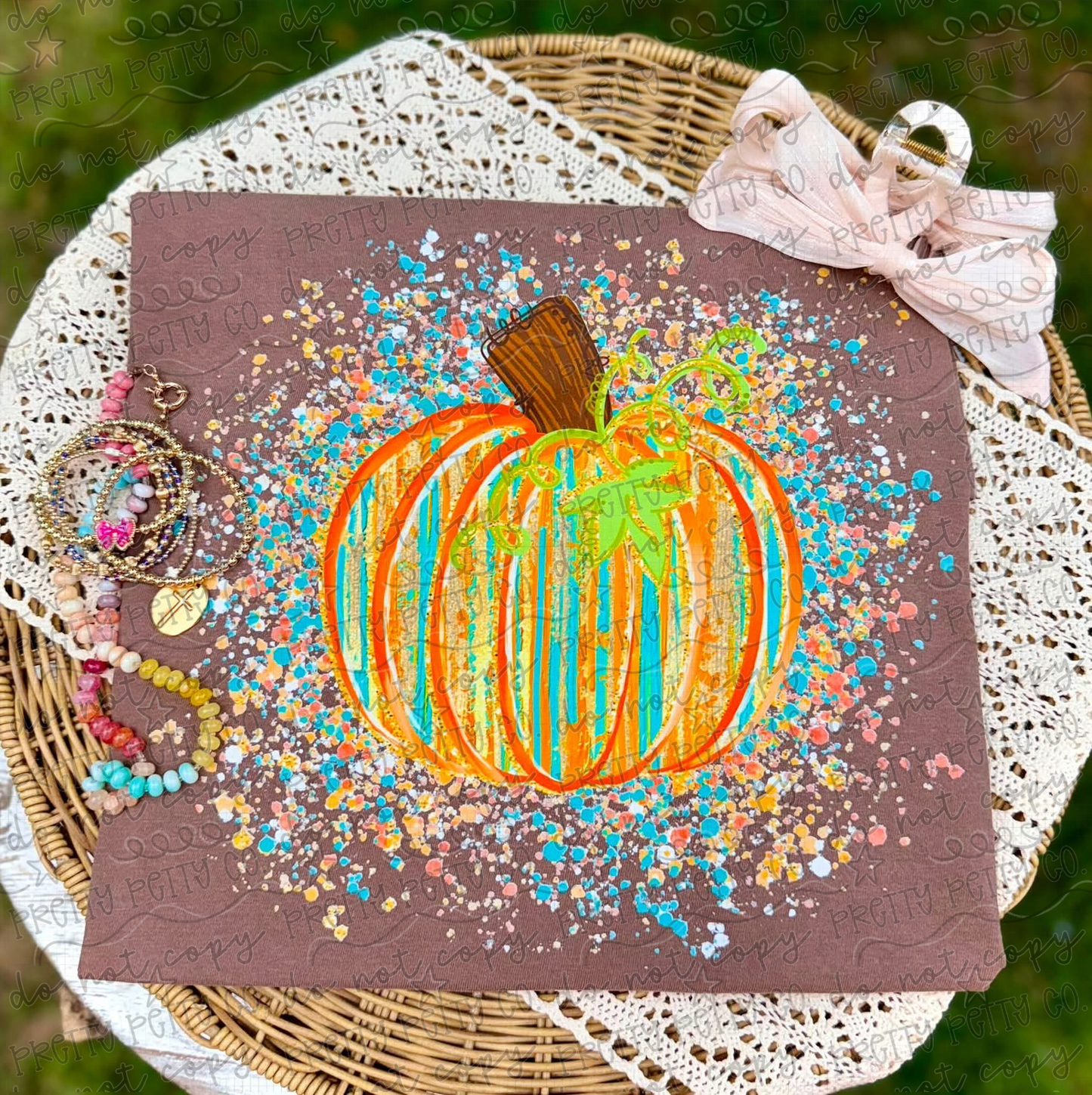 Colorful Pumpkin Comfort Colors Color Blast Tee | Cute Fall Pumpkin Shirt | Autumn Graphic Tee | Cozy Fall Apparel