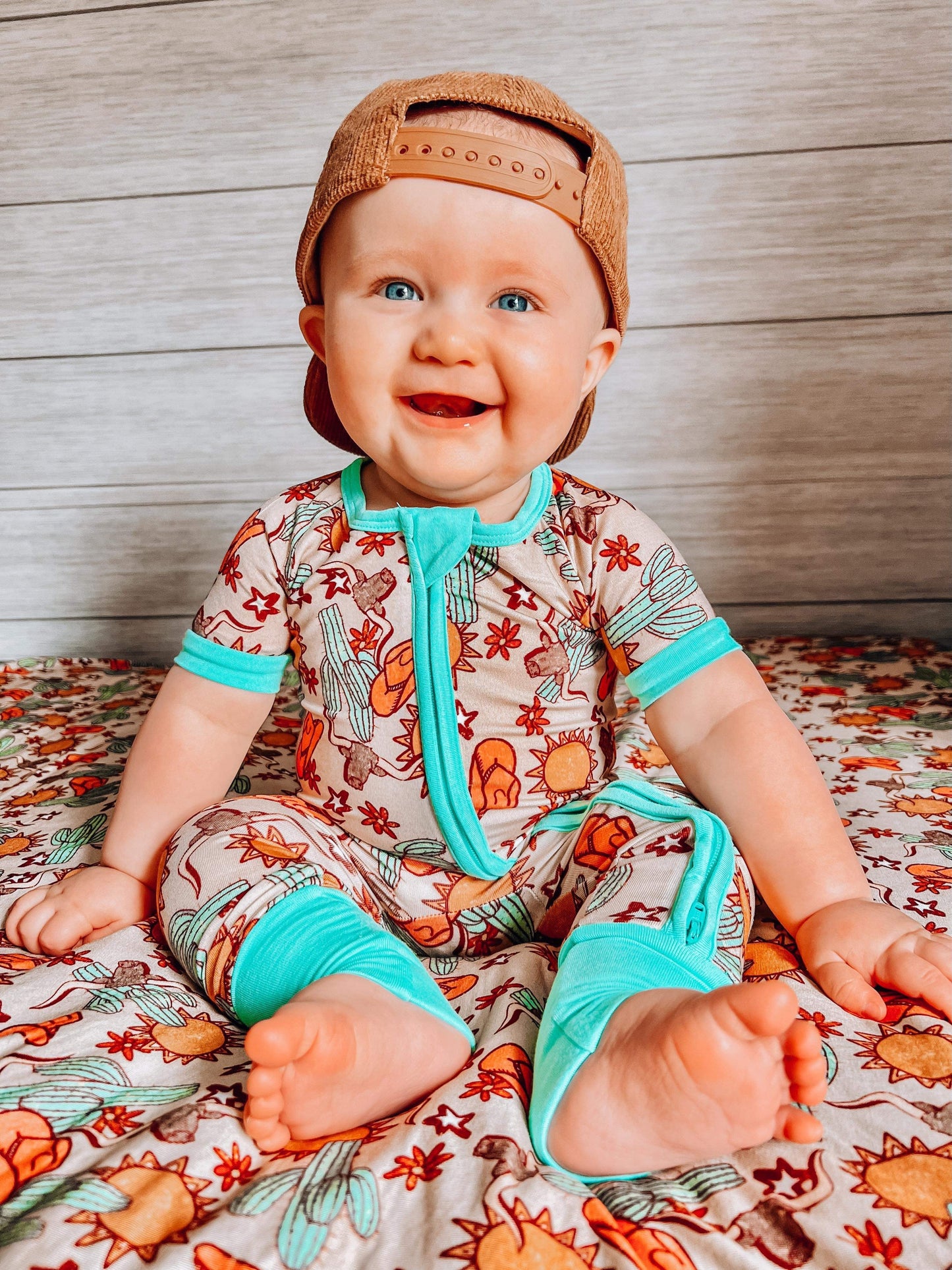 12/18 Months Wild West Short Sleeve Bamboo Sleeper (FINAL SALE)