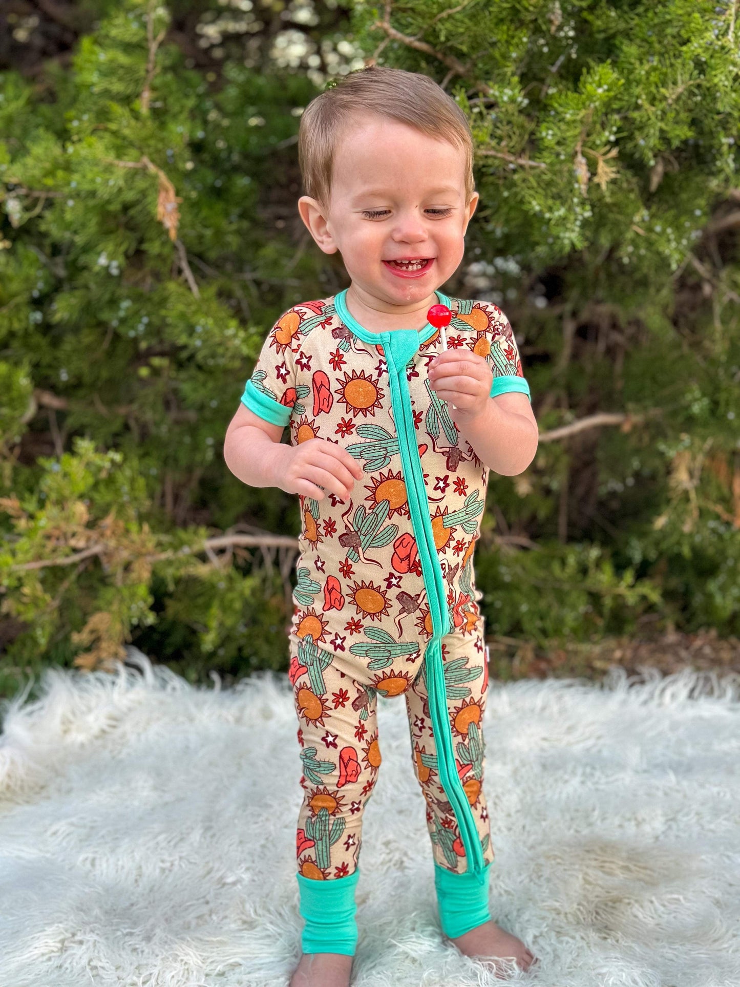 12/18 Months Wild West Short Sleeve Bamboo Sleeper (FINAL SALE)