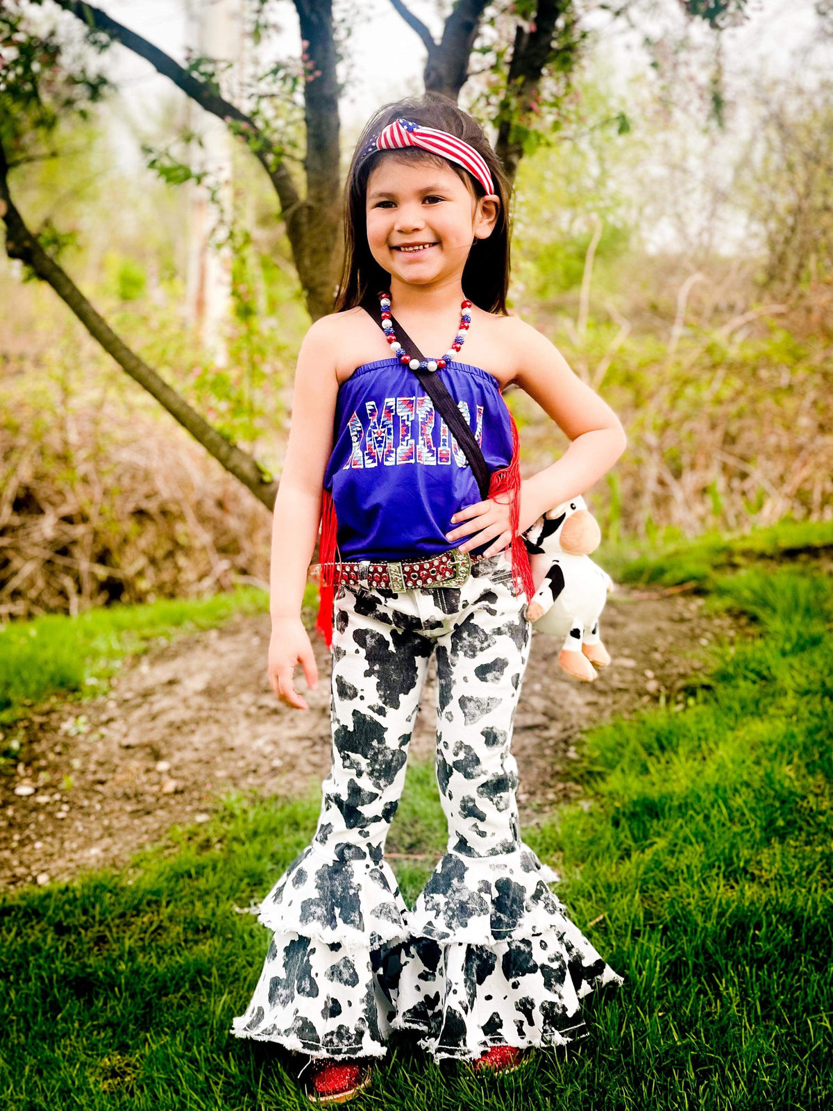 Black Cow Print Rodeo Queen Jeans (FINAL SALE) - Pretty Petty Co