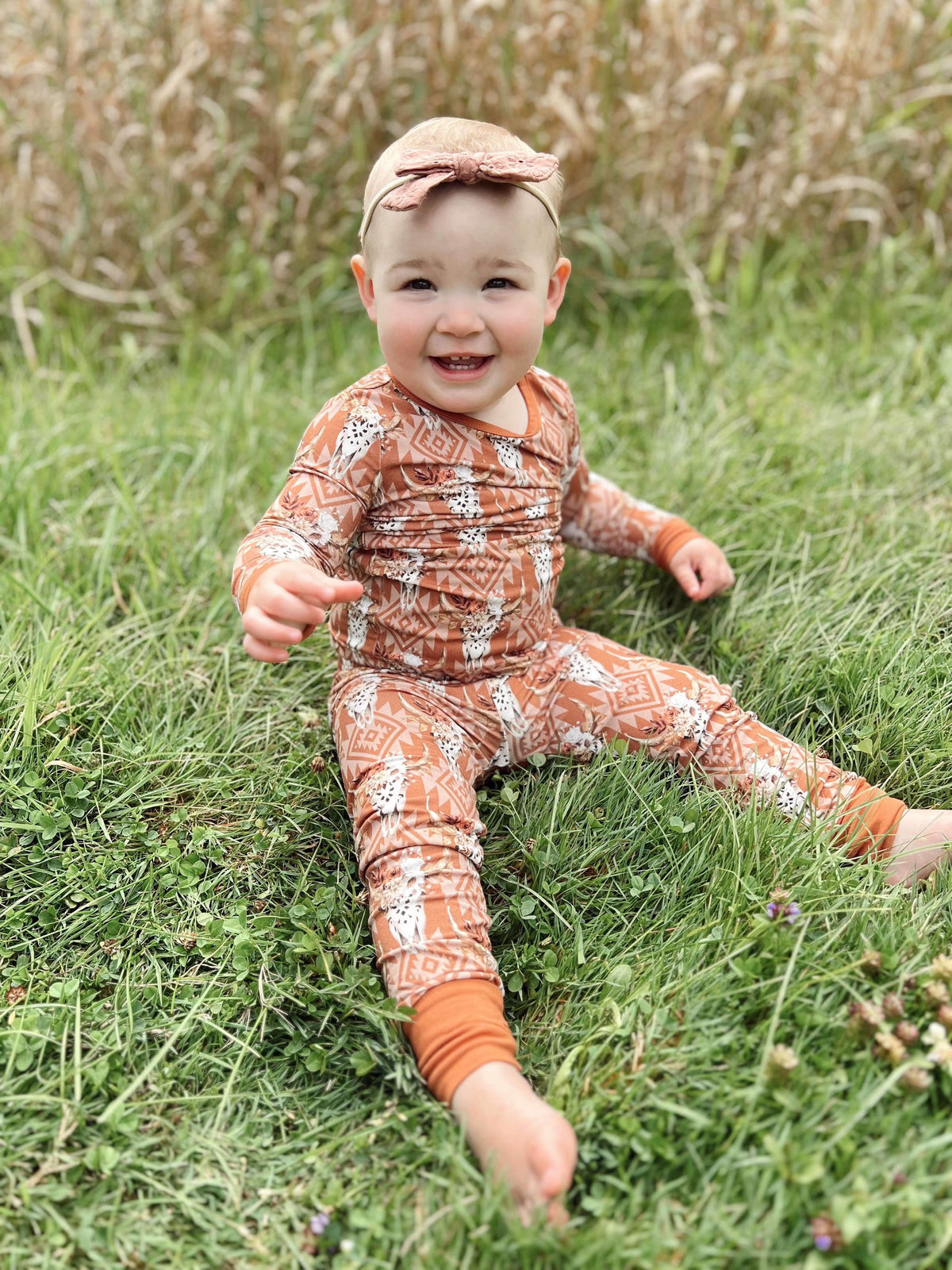 Something in the Orange Bamboo Set 6 YR  (FINAL SALE) - Pretty Petty Co