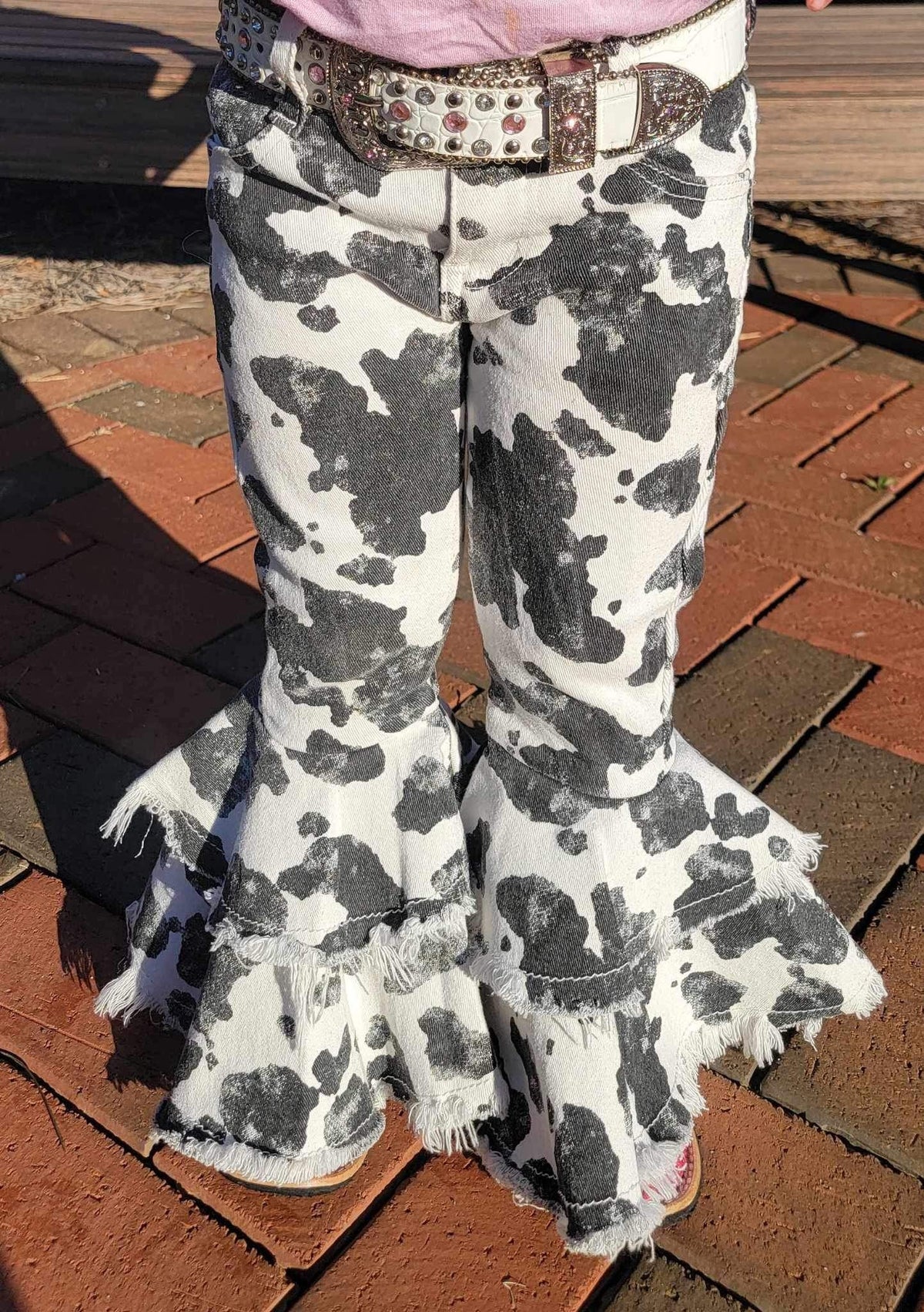 Black Cow Print Rodeo Queen Jeans (FINAL SALE) - Pretty Petty Co