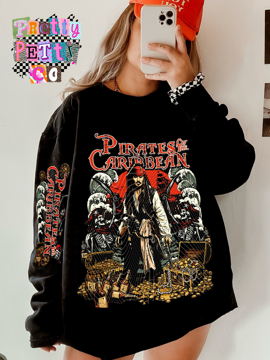 Pirates of the Caribbean Graphic Tee, Gildan T-Shirt, High Seas Adventure Shirt, Youth & Adult Sizing, DTF Printed - Pretty Petty Co