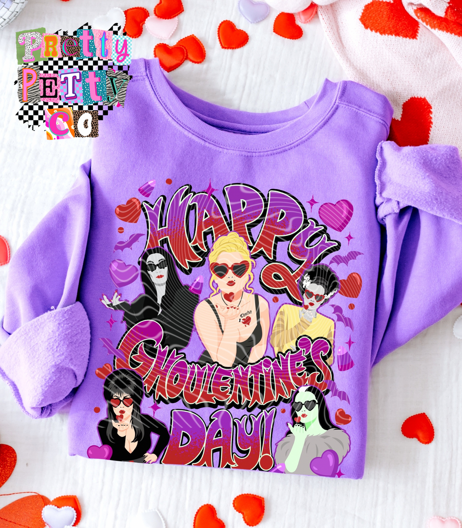 Happy Ghoulentines Day T-Shirt, Ghoul Girls Graphic Tee, Comfort Colors, Youth & Adult Sizing, DTF Printed - Pretty Petty Co