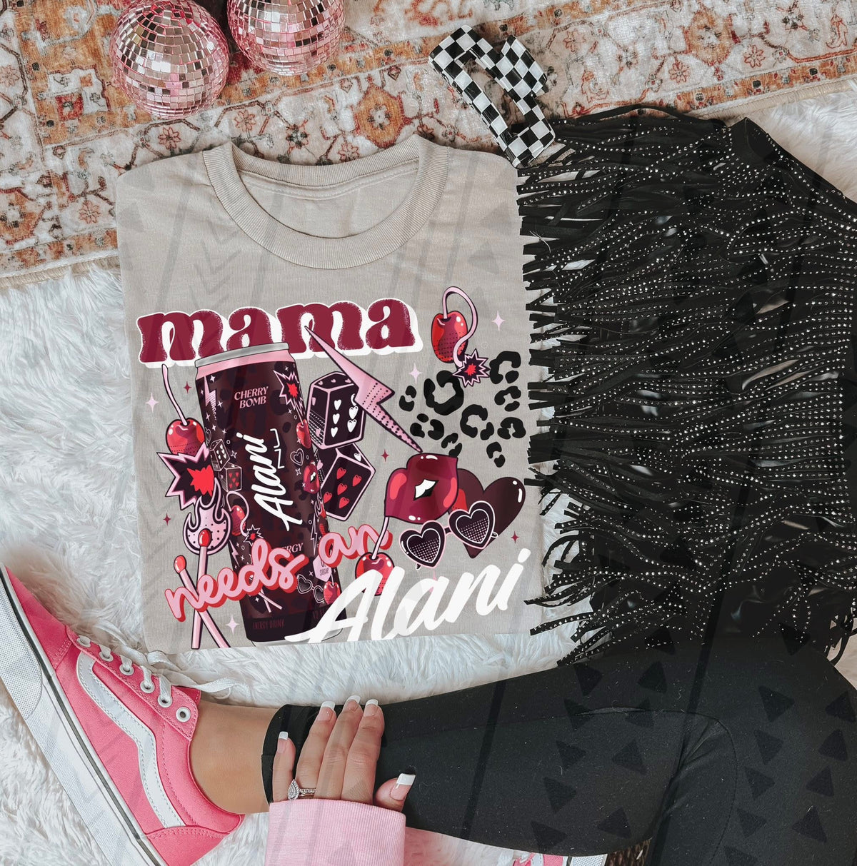 Mom Needs Energy Faux Embroidery Graphic Tee – Sporty Mom Shirt – Unisex DTF Print – Kids & Adult Sizes - Pretty Petty Co