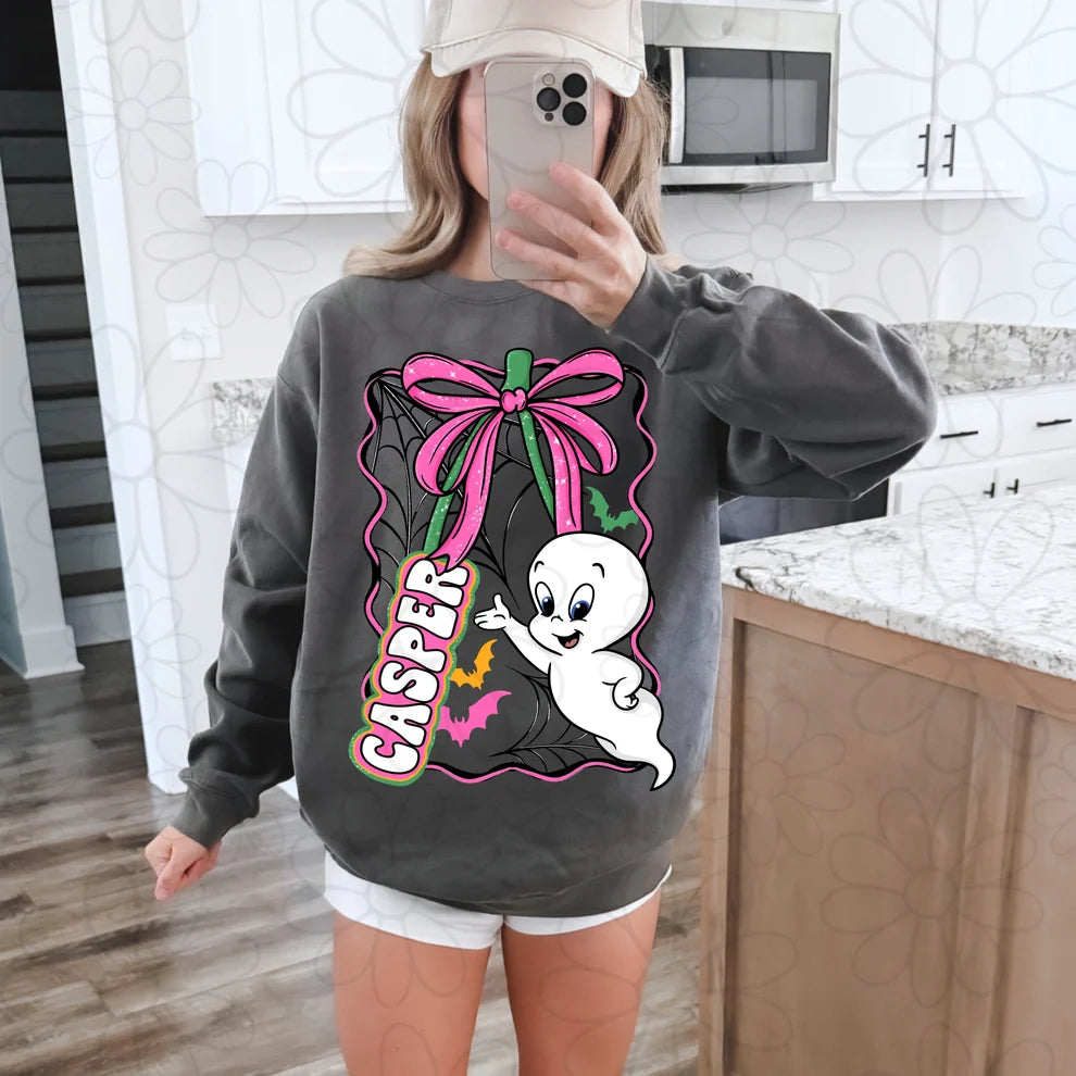 Cute Halloween Sweatshirt | Spooky Ghost Graphic Crewneck | Trendy Halloween Shirt | Halloween Graphic Sweatshirt