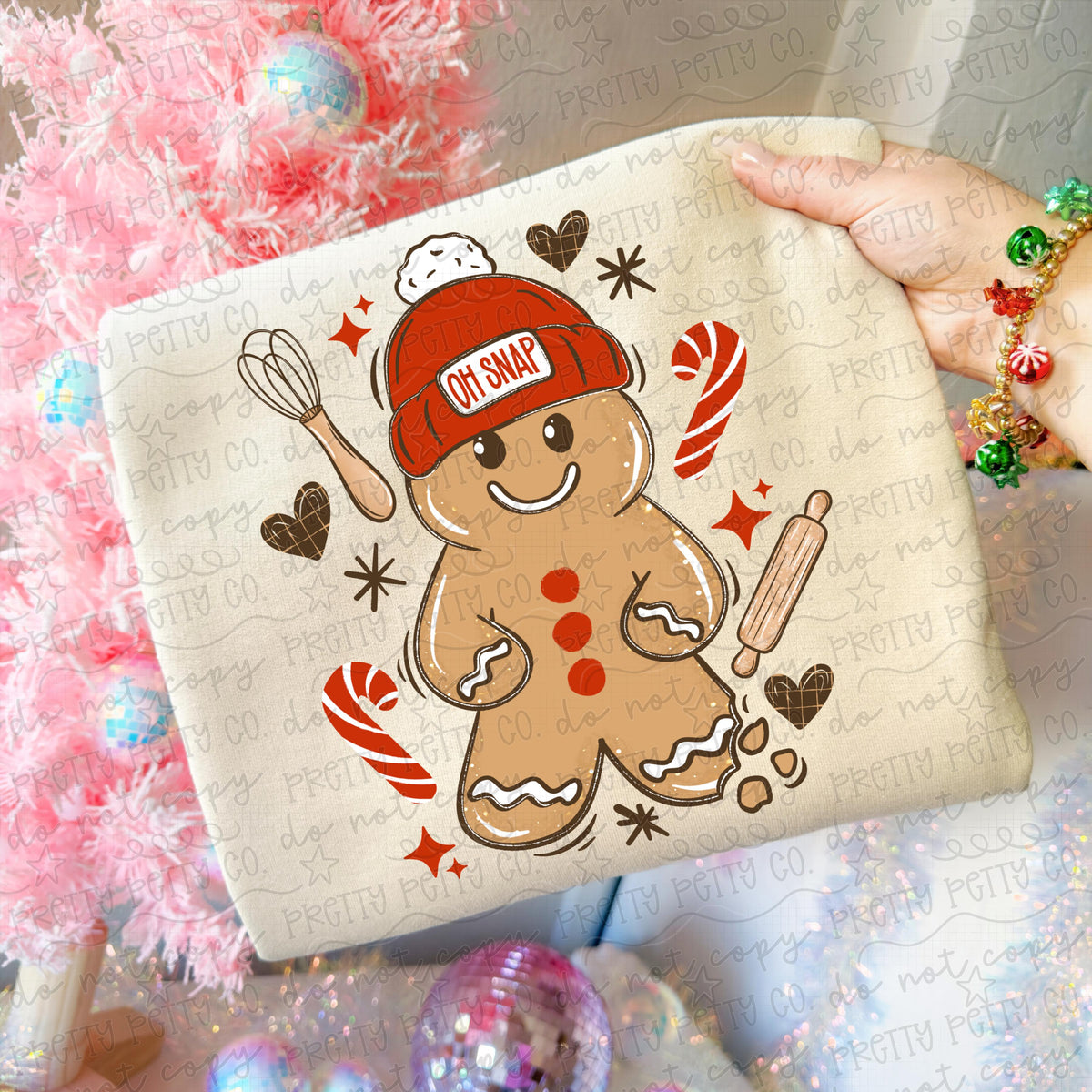 Oh Snap Gingerbread Man Christmas Shirt | Cute Holiday Graphic Tee