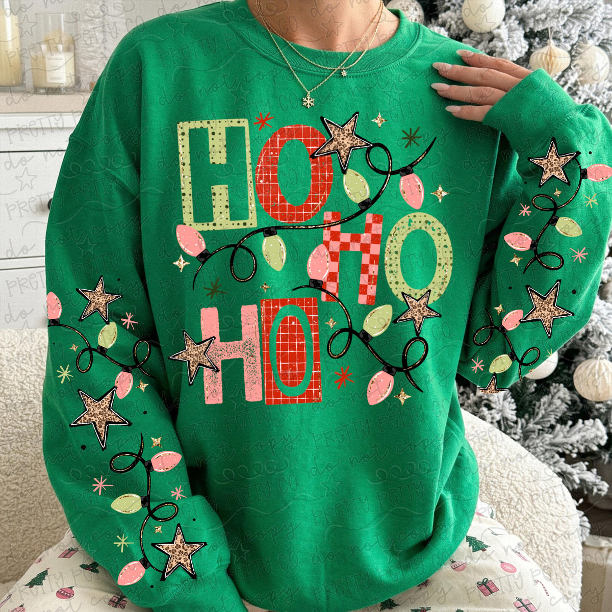 Ho Ho Ho Christmas Sweatshirt | Retro Santa Holiday Graphic Crewneck