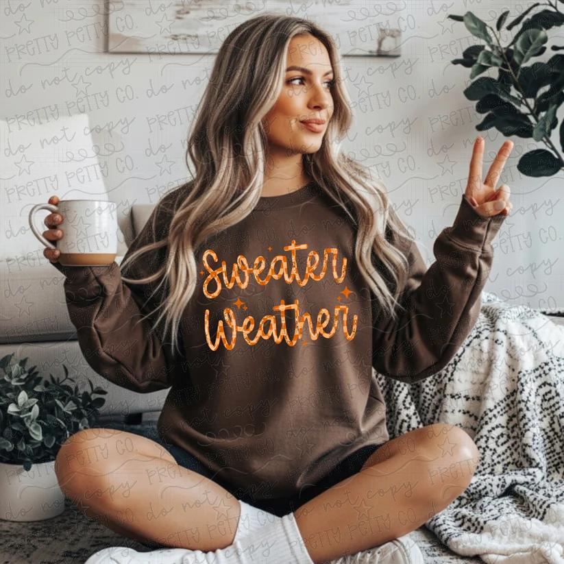 Sweater Weather Fall Graphic Tee | Cozy Autumn Shirt