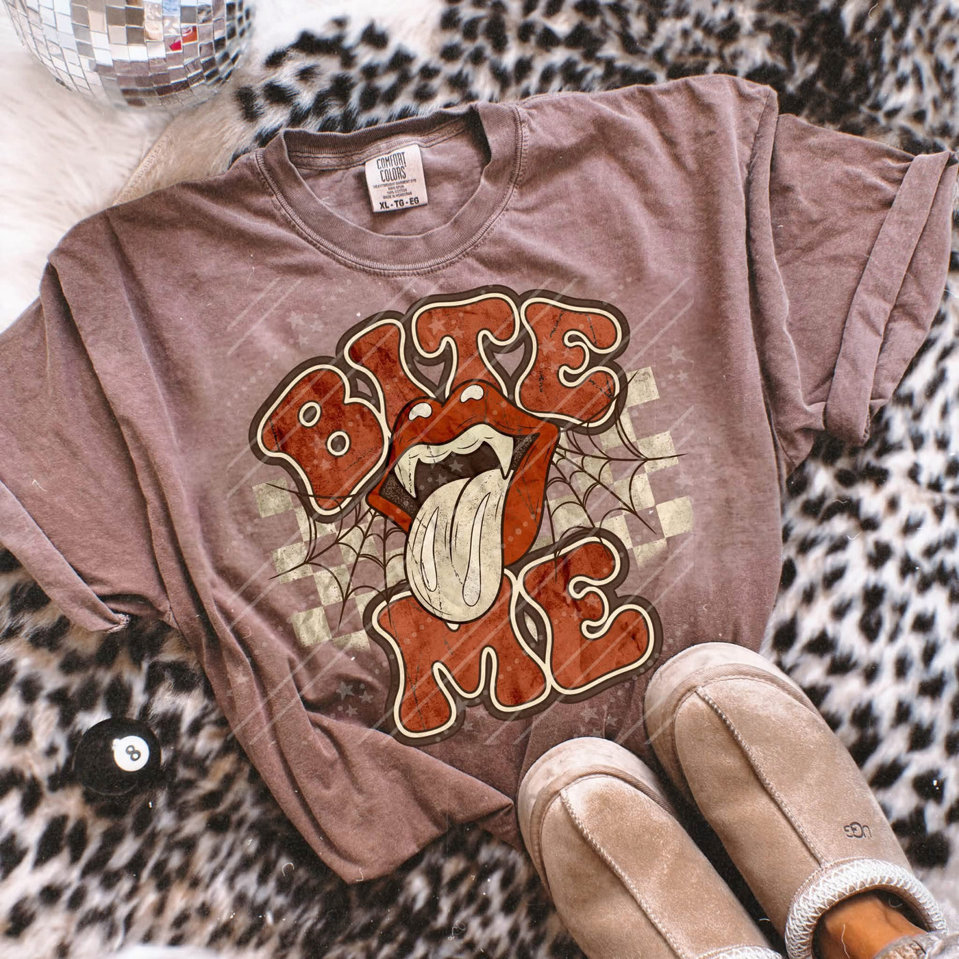 Bite Me Vampire Halloween Graphic Tee | Retro Vampire Lips Shirt | Spooky Halloween T-Shirt