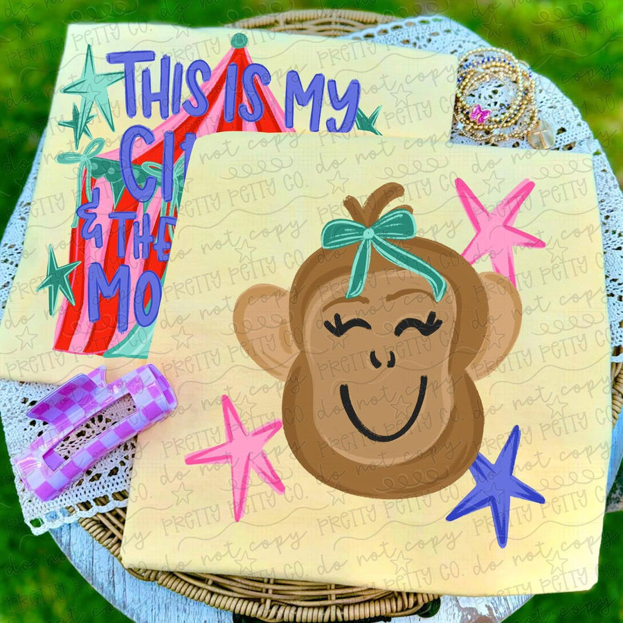 Cute Smiley Monkey Graphic Tee