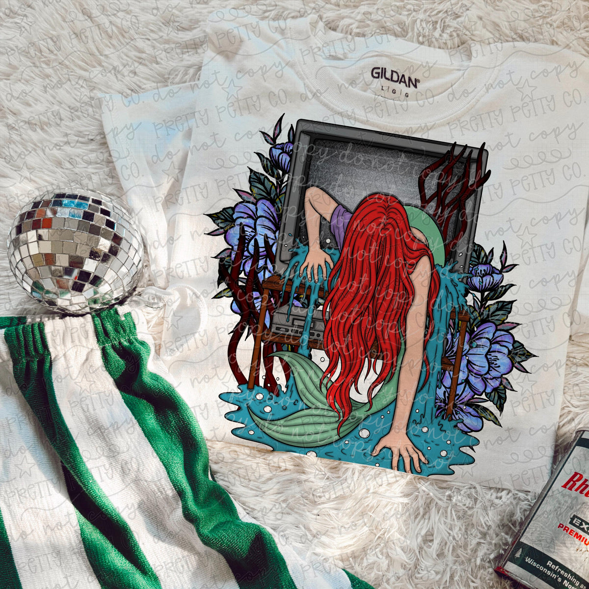 Haunted Mermaid Shirt | Spooky Mermaid Graphic Tee | Halloween Mermaid Shirt for Women